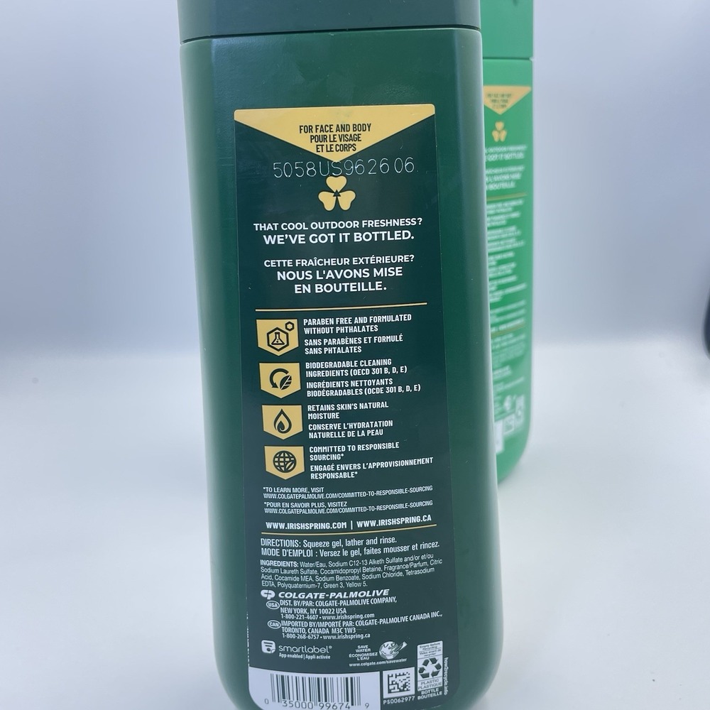 3 Irish Spring Original Clean Fresh Scent 24HR Fresh Body Wash for Men 20 Oz - Picture 3 of 4